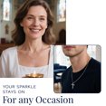 thumbnail image 4 of MomentWish Cross Necklace for Women 1 Carat Moissanite Cross Pendant 925 Sterling Silver Easter Christian Birthday Jewelry Gifts, 4 of 10
