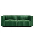 thumbnail image 3 of Conjure Channel Tufted Performance Velvet Loveseat-EEI-5764-BLK-COG, 3 of 5