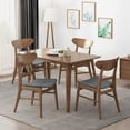 thumbnail image 3 of Christopher Knight Home Idalia Mid-century Modern Dining Chairs (Set of 4) by  Light Beige + Walnut Walnut Finish, 3 of 5