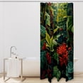 thumbnail image 2 of Tropical Plants Waterproof Printed Shower Curtain Set with Hooks - Decorative Bathroom Decoration, 2 of 6