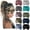 Green, variant on ZHUYING 10 PCS Headbands for Women African Wide Hair Wrap Extra Turban Head Bands for Lady Large Sport Workout Stretch Non-slip Big Hair Bands