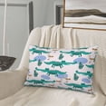 thumbnail image 4 of Plush Throw Pillow Covers, cartoon crocodile Pillow Cases with Invisible Zipper, Breathable Microfiber Pillow Cases Standard Size for Sleeping Bedroom Sofa Living Room, 4 of 5