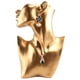 thumbnail image 2 of Exhibidor de joyas de busto femenino, soporte para colgantes, busto, vestidor, tienda, handicrons EstiloA-L Dorado, 2 of 7