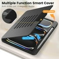 thumbnail image 4 of Dteck Luxury Business Case for iPad Pro 11 inch (M4) 2024,Mangetic Leathe Card Slots Smart Case Built-in Pencil Holder Shockproof TPU 7 Viewing Angles Stand Folio Cover,Black, 4 of 10
