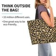thumbnail image 3 of Bingfone Canvas Tote Bag for Women with Inner Pocket Aesthetic Cute Shopping Tote Bags Reusable Grocery Bags-Leopard Print, 3 of 9