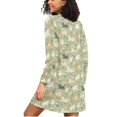 thumbnail image 2 of joogoo Cat Flowers Women's Long Sleeve Nightgown Sleepwear L, 2 of 8