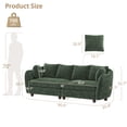 thumbnail image 3 of Carolayne 90‘’ Modern 3 Seater Upholstered Sofa with 2 pillows for Living Room, Green, 3 of 9
