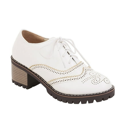 

Paiwinds Boots for Women Medium Heel Thick Heel Casual Women s Shoes Fashion Charm Women s Shoes White