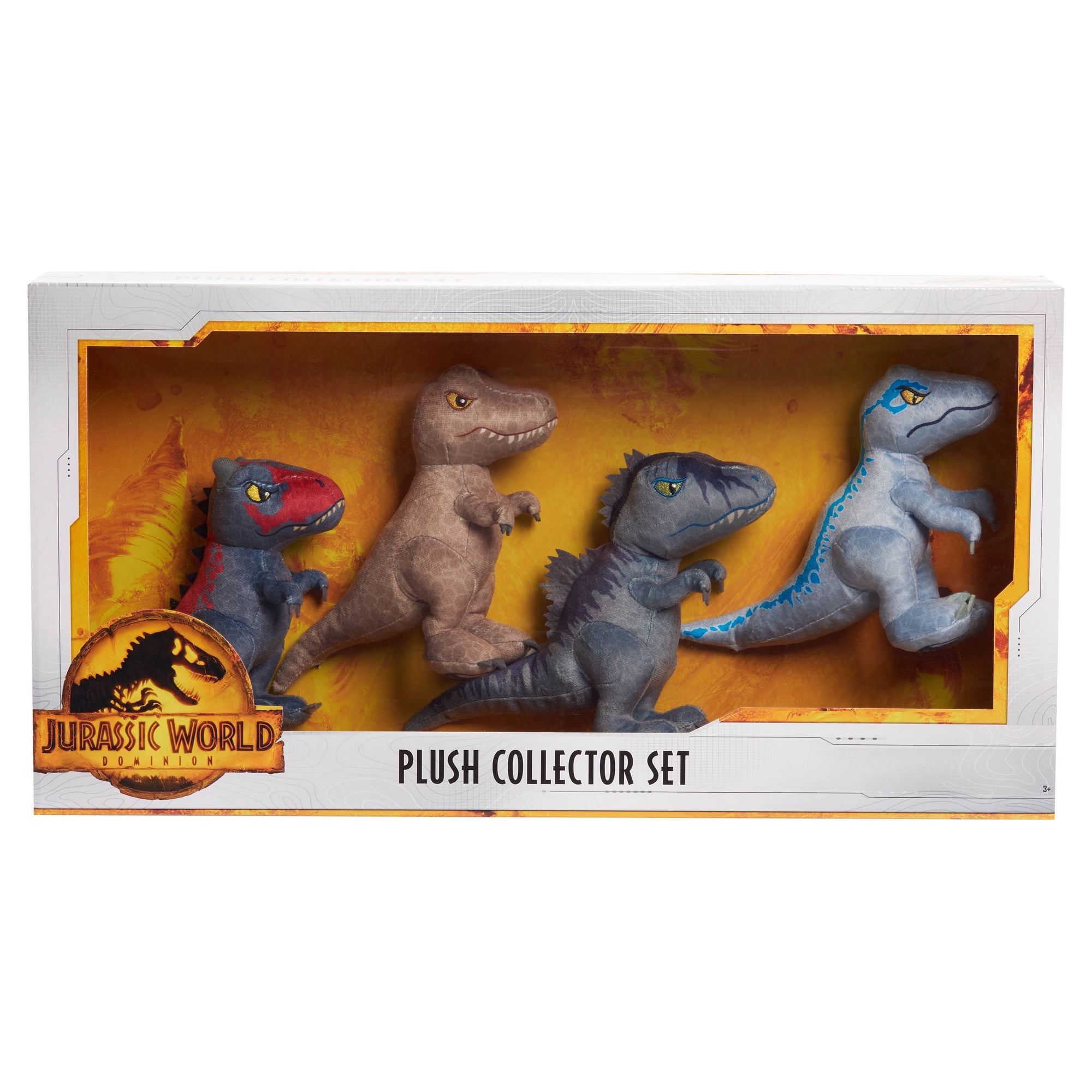 Jurassic World Plush Stuffed Animals Dinosaur Collector Set, Walmart Exclusive, Kids Toys for Ages 3 up, Walmart Exclusive