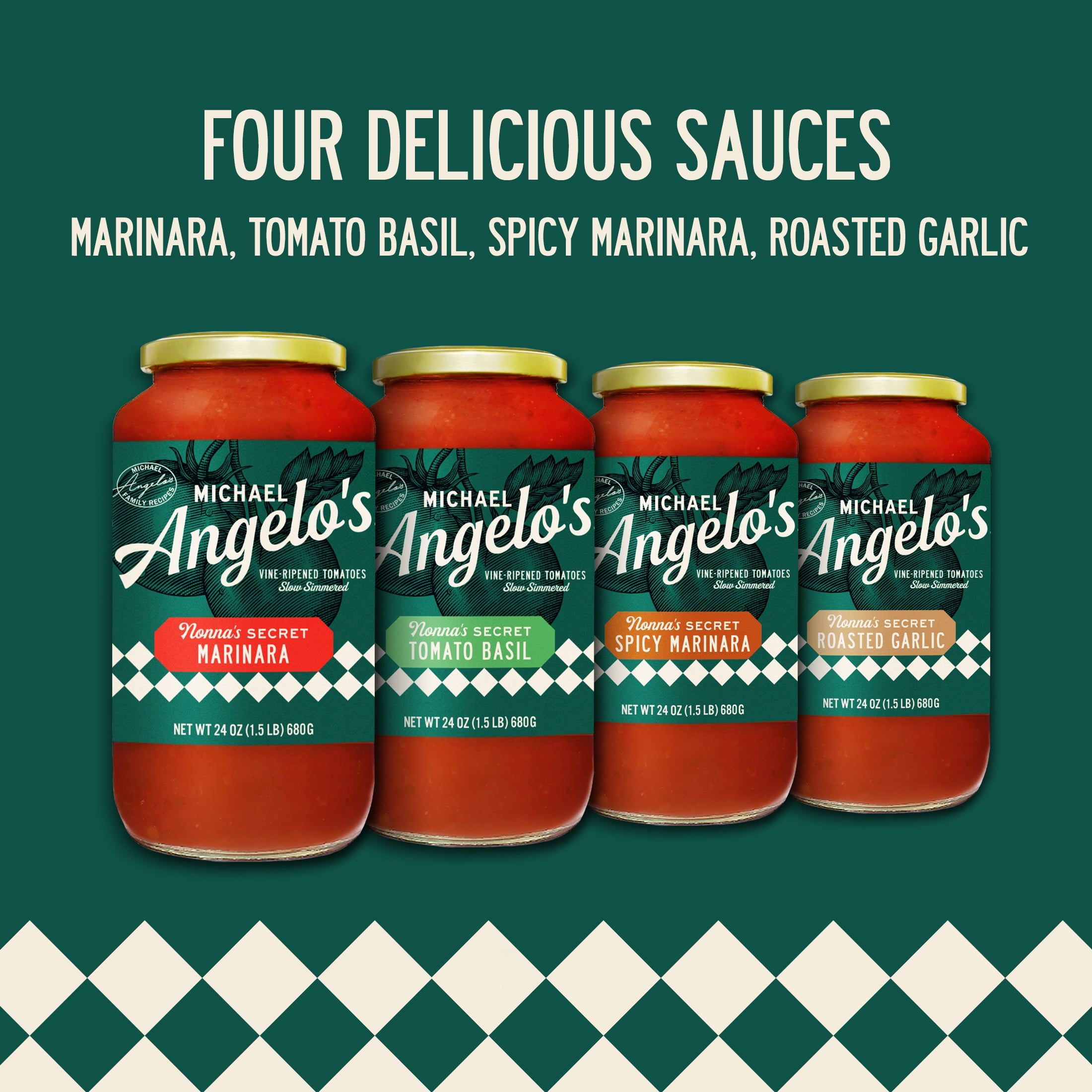 (3 pack) Michael Angelo's Nonna's Secret Roasted Garlic Pasta Sauce, 24oz