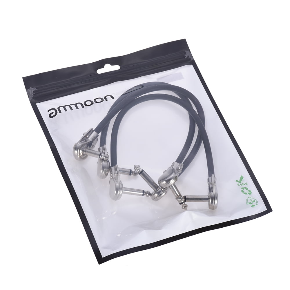 Senor Cable 6 Inch Guitar Cable Patch Cable Black 3-Pack Guitar Effect Pedal Cables Guitar Patch Cables Pedal Patch Cables Guitar Cables Pedal