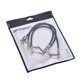 thumbnail image 4 of Cable de audio Ammoon 30cm / 12in Pedal de efecto de guitarra Cable de parche para instrumentos 1/4 "Conector plateado en ángulo recto Chaqueta de PVC negra, paquete de 3 Tomshoo Cable de audio, 4 of 5