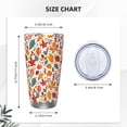 thumbnail image 4 of Fotbe Colorful Maple Leaves Pattern 20 oz Tumbler Stainless Steel Vacuum Insulated Coffee Ice Cup Double Wall Travel Flask Leak-proof Coffee Cup-Without Straw, 4 of 8