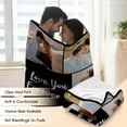 thumbnail image 5 of Custom Blanket with Photo Text, Personalized Gifts for Women Men, Customized Picture Blanket for Baby Mother Father Adult Friends Lovers Dog Pets, Birthday Anniversary Halloween Christmas, 5 of 6