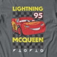thumbnail image 3 of Disney Pixar Cars Lightning McQueen Classic Racer Men's T Shirt (Heather Dark Grey, S-XXXL), 3 of 4