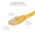 thumbnail image 5 of StarTech 10ft CAT6 Ethernet Cable - Yellow CAT 6 Gigabit Ethernet Wire -250Mhz 100W PoE RJ45 UTP Molded Network Patch Cord with Strain Relief (C6PATCH10YL), 5 of 12