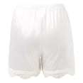 thumbnail image 5 of Womens Slip Shorts for under Dresses Elastic Waist Lace Trim Satin Bloomers Pettipants Culottes Slip Skirt, 5 of 8