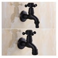 thumbnail image 6 of Total Brass Black Oil Brushed Double Using Washing Machine Faucet Bathroom Corner Faucet Tap Garden Outdoor Mixer ,360° Swivel Spout, 6 of 6