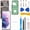 Purple, variant on OLED Screen Replacement for Samsung Galaxy S21 5G for Samsung S21 SM-G991U SM-G991U1 LCD Display Digitizer Touch Assembly Support Fingerprint (White Frame+Protector+Adhesive+Tools)