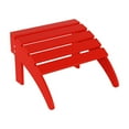thumbnail image 5 of WestinTrends Malibu Outdoor Lounge Chair Set, 4-Pieces Adirondack Chair Set of 2 with Ottoman, All Weather Poly Lumber Patio Lawn Folding Chair for Outside Pool Beach, Red, 5 of 13