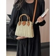 thumbnail image 3 of Municipal Women Straw Crossbody Bag Handwoven Basket Handbags Summer Beach Weave Shoulder Bag Bamboo Handle Handmade Hobo Purse, 3 of 8