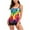 Multicolor, variant on HaoXianJian Two Piece Swimsuits Swimdress for Women Bathing Suits Print Tank Top Swimwear with Shorts Plus Size 3X 4X 5X