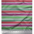 thumbnail image 1 of Soimoi Polyester Crepe Fabric Horizontal Stripe Printed Fabric 1 Yard 42 Inch Wide, 1 of 3