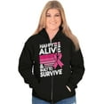 thumbnail image 4 of Happy Alive Built To Survive Warrior Womens Plus Size Graphic Zipper Hoodie Brisco Brands 2X, 4 of 5