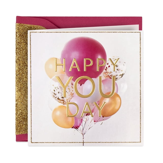 Tarjeta de cumpleaños Hallmark Signature Happy You Day 14 x 14 cm