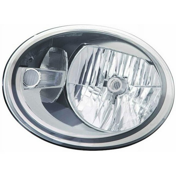 Left Passenger Side Halogen Headlight Assembly - Compatible with 2012 - 2019 Volkswagen Beetle 2013 2014 2015 2016 2017 2018
