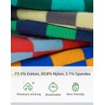 thumbnail image 4 of INNERSY Kids Boys Girls Cotton Socks Colorful Crew Socks for Teens 5 Pairs(M,Checkered Patterns A), 4 of 6