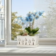 thumbnail image 6 of BUYMAX 10×5 inch White Leaf Rectangle Ceramic Orchid Pot with Holes, Heavy Duty Ceramic Planter with Drainage and Tray, Accommodates 2 Orchids, 6 of 8