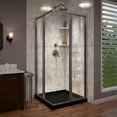 thumbnail image 3 of Dreamline Dl-6710 Cornerview 74-3/4" High X 36" Wide Corner Shower Module - Brushed Nickel, 3 of 11