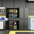 thumbnail image 2 of STANI Metal Garage Storage Cabinets with Drawer, 4 Doors Tool Storage Cabinet with 2 Adjustable Shelves, 71" Steel Locking Locker for Garage Utility Room Home Office (Black, 0 Wheel), 2 of 8