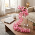 thumbnail image 7 of 6ft Artificial Cherry Blossom Garland, Fake Flower Vine with 135-Heads for Wall Decor, Hanging Floral Wreath for Front Door, Home, Wedding Arch, Spring & Easter Decor Hot Pink, 7 of 7