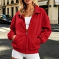 thumbnail image 2 of Enjoytime Sweatshirt for Women Collared Long Sleeve Full Zip Up Jacket Comfy Casual Work Fashion Sweatshirts 2026, 2 of 6