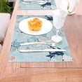 thumbnail image 5 of XMXT 6 Pcs Woven Placemats, Floral Kimono Print Stain Resistant Anti-Skid Placemat for Kitchen Table, 12 x 18 inches, 5 of 6