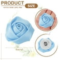 thumbnail image 2 of Uxcell 16 Pcs Lapel Flowers for Men Suits, 2 Inch Lapel Pin for Men Satin Rose Artificial Fabric Flowers Brooch Boutonnieres for Wedding Party Prom Ceremony, Light Blue, 2 of 7