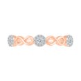 thumbnail image 2 of DGOLD Bague Classique 3 Pierres en Or Rose 10kt avec Diamant Rond Blanc (1/4 cttw), 2 of 4