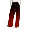 thumbnail image 4 of Soyumi Workout Womens Jeans Work Pants Trendy Comfortable Going Out Pants Sweatpants Women Affordable Jogger Bootcut Jeans Elastic Waist Cargo Pants Women Wide Leg Pants Casual Plus Size, Red, 4 of 6