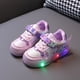 thumbnail image 1 of Disney niños dibujos animados congelar princesa niña antideslizante fondo suave zapatos casuales zapatos deportivos estudiantes bebé luz LED shoes21-Insole 13,5 cm Gao Jinjia LED, 1 of 1