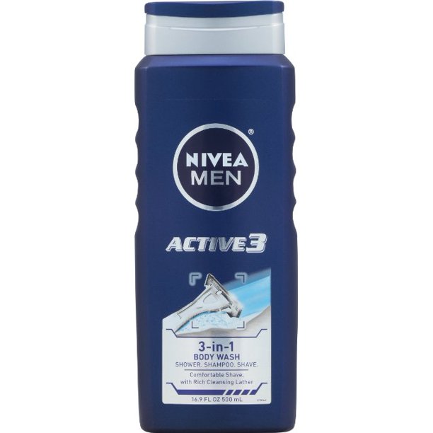 Nivea Men Active3 3 In 1 Body Wash 169 Fluid Ounce