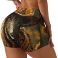 thumbnail image 1 of Balery Sunflower Cowboy Hat Cow Pantalones cortos de entrenamiento estampados para mujer, sin costuras, ajustados, para gimnasio, yoga, correr, deportes, ejercicio activo, fitness.-X-Large, 1 of 8