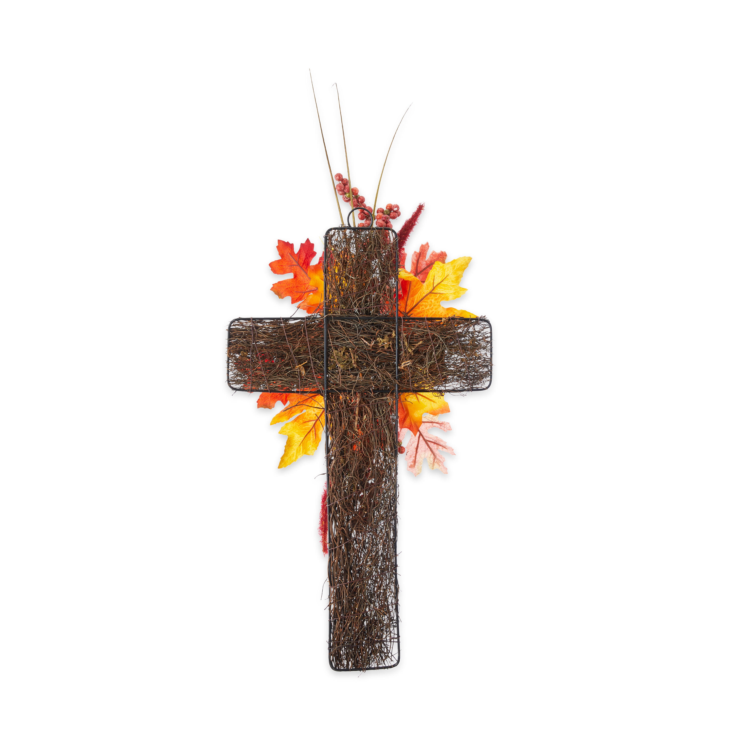 Barnes and Noble Christian Cross Adorned with Flowers: Relaxing