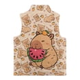 thumbnail image 5 of Pzuqiu Capybara Full Zip Vest Sleeveless Vest Zip Up for Girl Size 5-6 Personalized Fall Outerwear Versatile Casual Fall Outfits Fashion Clothing Warm for Teens Girls Boys Kids, 5 of 7