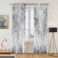 thumbnail image 2 of Contemporary Grey Tree Kitchen Curtains 96 Inch Length, Abstract Art Oil Paiting Grommet Top Bedroom Living Room Curtains, Light Filtering Cafe Curtain Drapes 2 Panels Set 104''x96'', 2 of 9