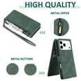 thumbnail image 2 of Case For IPhone 17 Pro Max/17 Pro/17 Air/17, PU Leather Shell With Zipper Card Slot Holder Cover, 2 of 5