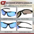 thumbnail image 5 of Unique Bargains 1 Pcs Motorcycle Riding Goggles Anti-glare Tri-acetel Cellulose PC UV400 Cycling Sunglasses Ice Blue Lens Black Frame, 5 of 6
