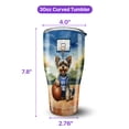 thumbnail image 5 of Happy Father's Day Yorkshire Terrier Playing Basketball with Best Dad Jersey 30oz Stainless Steel Tumbler Insulated Cup with Lid Yorkie Dog Lover Gifts - 13006, 5 of 5