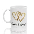 thumbnail image 2 of Forever & Always Coffee Mug - Golden Hearts Anniversary Gift for Wife - Romantic Wedding Cup, 2 of 9